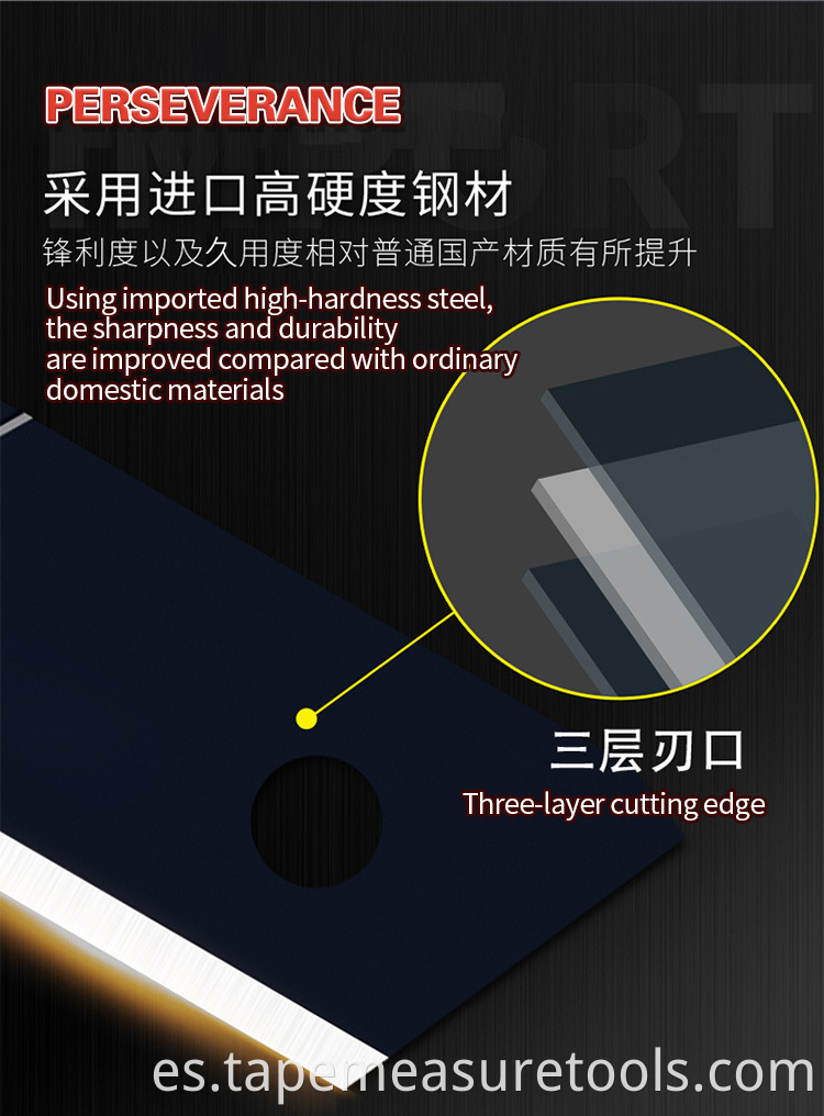 Cuchilla de uso general blanca personalizada de 25 mm y 0,7 mm de espesor